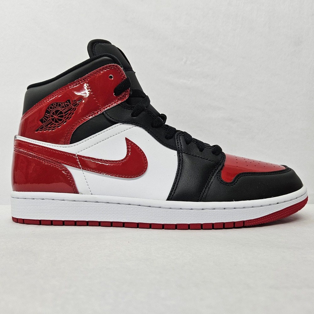 Nike Men's Air Jordan 1 Mid SE Basketball Shoes HV4091-006 Black Red White Sz 11 - Picture 10 of 11
